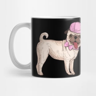 Pug With Cap Mug